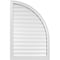 Ekena Millwork Quarter Round Top Right Surface Mount PVC Gable Vent w/ 2"W x 2"P Brickmould Sill Frame, 28"W x 42"H GVPQR28X4203SF - alternate 1